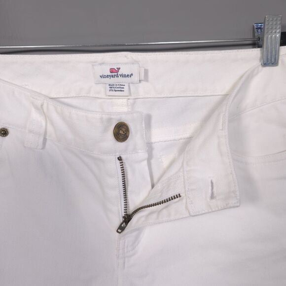 Vineyard Vines Women’s Jeans Size 8 White Stretch Cotton - Picture 7 of 11